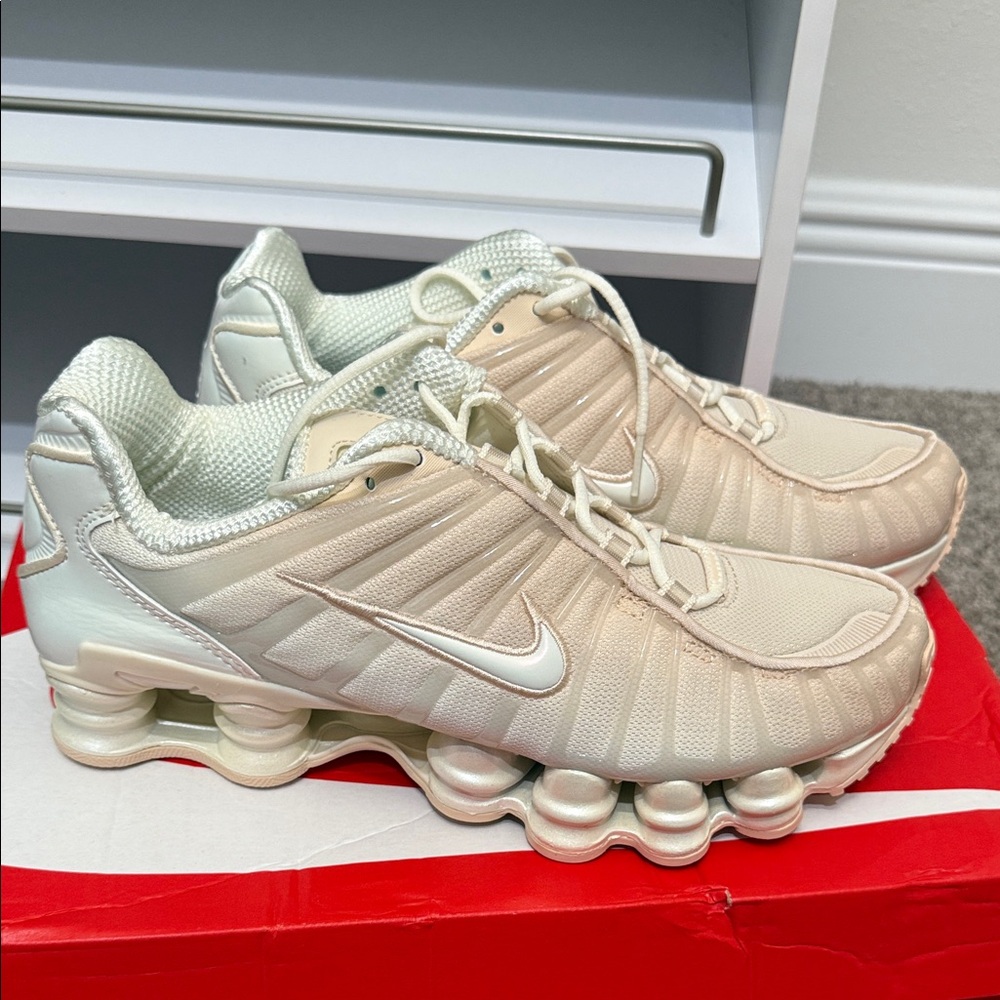 Nike Shox TL in Pearl White and Soft Pearl